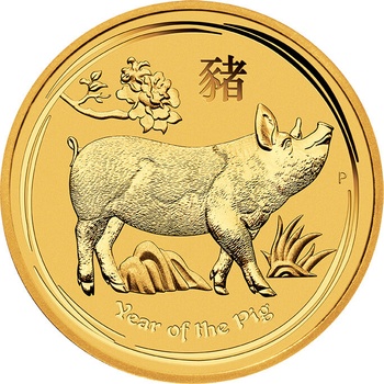 Perth Mint Zlatá minca Rok Prasaťa 2 oz Lunar II 2019 62,2 g