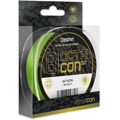 Delphin Splétaná Šnůra OctaCON Fluo Zelená 135 m - 0,08 mm 5 kg