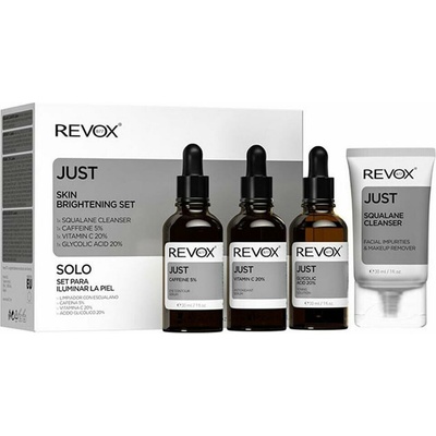 Revox Just Daily Routine pleťové sérum B77 Just Hyaluronic Acid 5% 30 ml + oční sérum B77 Just Caffeine 5% 30 ml + pleťový olej B77 Just Squalane 30 ml dárková sada