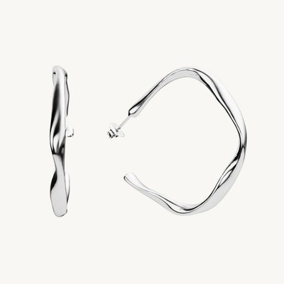SilveAmo stříbrné náušnice Feather C22069
