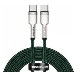 Baseus cafule series metal data usb type c - usb typ c cable power delivery 100 w (20 v / 5 a) 2 m green (catjk-d06)