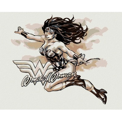 ZUTY Malování podle čísel WONDER WOMAN ČERNOBÍLÝ PLAKÁT IV