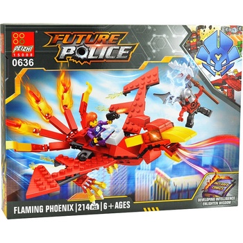 Peizhi Stavebnice 0636, 214 ks Future Police - Flaming Phoenix