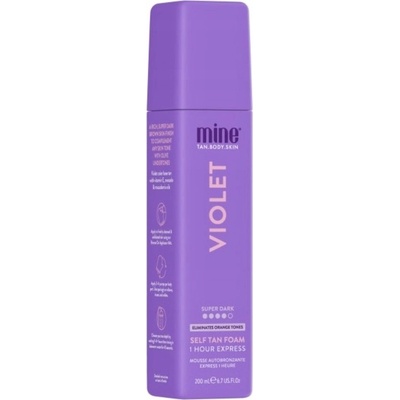 MineTan Violet Samoopalovací pěna na tělo Super Dark 200 ml