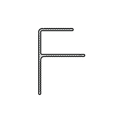 Počáteční a koncový hliníkový profil F 9363, 40x57x6000 mm, pro podkladový profil 9234, TWINSON Hnědý hliníkový profil