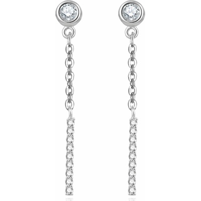 AGATO Elegantní stříbrné náušnice se zirkony AGUV937L