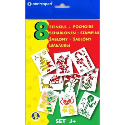 Centropen Papierové šablóny 9996 set J Vianoce