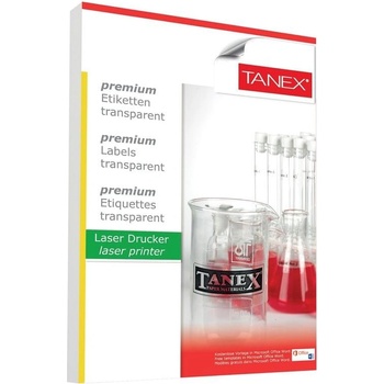 Tanex Самозалепващи се етикети, диаметър 30 mm, прозрачни, в (1545120008)