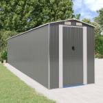 HABA Градинска барака светлосива 192x855x223 см поцинкована стомана (V3147446)