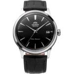 Orient Часовник Orient RA-AC0M02B - Класически, Унисекс, Автоматичен, Черен циферблат, Кожа, Прозрачен гръб, Куполообразно стъкло Часовници