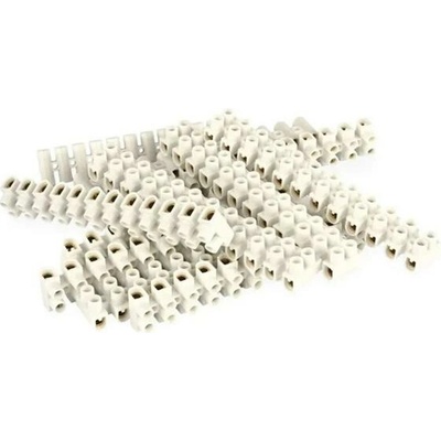 Skrutková svorkovnica 12× 4–6mm2, 450 V, biela, 10 ks 8592920154885