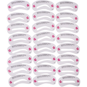 Lash Brow šablona na obočí 24 tvarů 1 bal