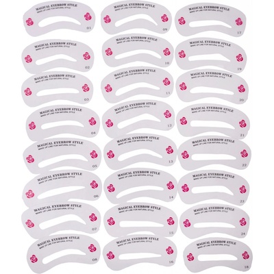 Lash Brow šablona na obočí 24 tvarů 1 bal