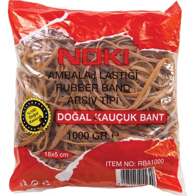 NOKI Gumičky sáček, 18x5 cm, 1000g, natural