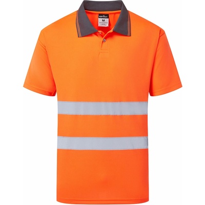 Portwest HI-VIS PW3 PW317 Pánska reflexná polokošeľa s krátkym rukávom HV oranžová/čierna L