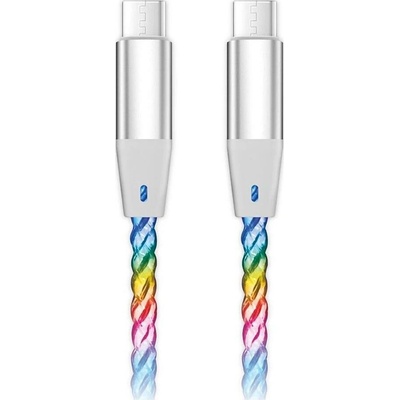 Aligator DATKP64 Dátový POWER 3A 65W / USB-C / USB-C, 0,5m, svíticí