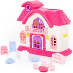 Polesie Toys Детска сгъваема къща за кукли Polesie Toys - 12 части (107436)