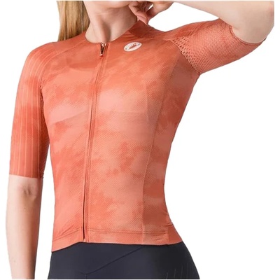 Castelli Дамска фланелка с къс ръкав за колоездене Castelli Women's Aero Race 8S Jersey Cycling jersey - Paprika (156-2738-0314)