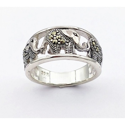 Zlato minerály Stříbrný prsten markazit slon ST05734sd57