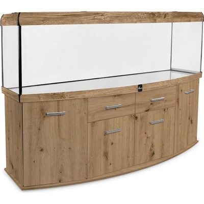 Diversa Solid LED akvarijní set vypouklý šedý 720 l