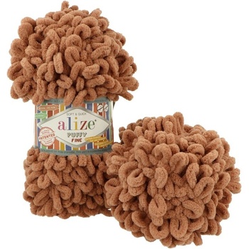 Alize Puffy Fine 261 čokoládově hnědá