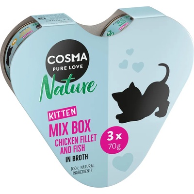Cosma 3x70г Kitten Cosma Nature, консервирана храна за котки