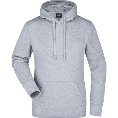 James&Nicholson dámska mikina s kapucňou JN051 Grey Heather