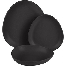 BERLINGERHAUS Jedálenská sada tanierov Matte Black Collection 18 ks