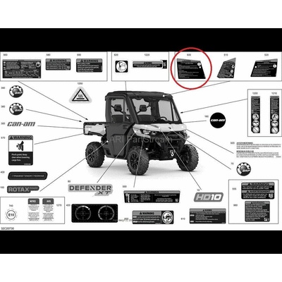 Samolepka výstražná - návod k obsluze Traxter