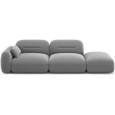 Interieurs 86 Светлосив кадифен шезлонг (ляв ъгъл) Audrey - Interieurs 86 (INT_3SOR_184_F1_AUDREY1)