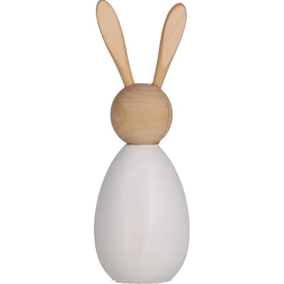 Textilomanie Drevený zajačik BUNNY DAISY 12,5 cm biely