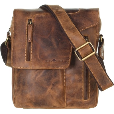 Greenburry kožená taška Revolver Bag 1694-25 hnědá