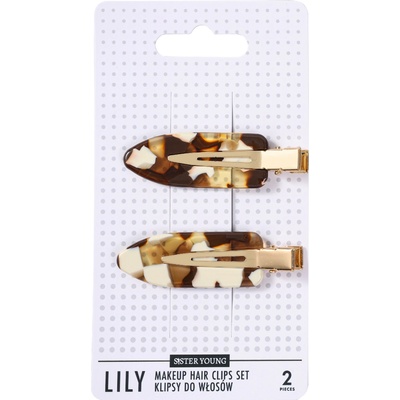 Sister Young LILY CLIPS SET - MILK/COFFEE