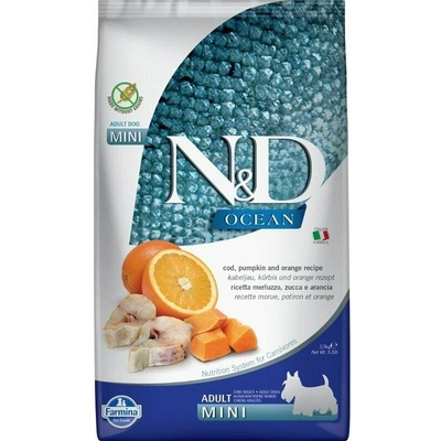 N&D Pumpkin Dog Adult Mini Grain Free Codfish Pumpkin & Orange 2,5 kg
