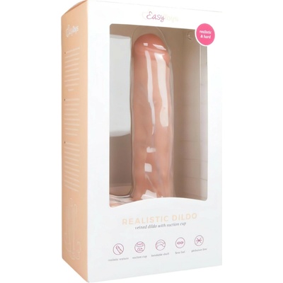 Easytoys veľký dildó s prísavkou a semenníkmi 29,5 cm naturálny