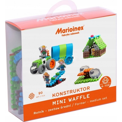 Marioinex MINI Waffle Blocks Farmer střední blistrová sada