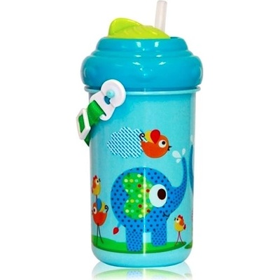 Lorelli láhev sportovní se slámkou Zoo Blue 300 ml