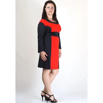 Rumena Рокля два цвята червено и черно BF RUMENA maxi
