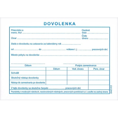 Igaz 912 Dovolenka A6 samoprepis 100-listov
