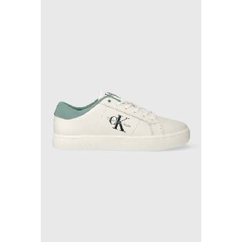 Calvin Klein Jeans Кожени маратонки Calvin Klein Jeans CLASSIC CUPSOLE LOW ML LTH в бяло YM0YM00864 (YM0YM00864)