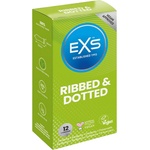 EXS Condoms Ribbed, Dotted and Flared - оребрени, точкувани и разширени презервативи (12 бр. ) - desirel