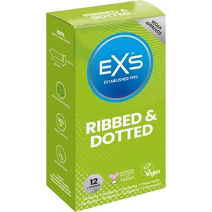 EXS Condoms Ribbed, Dotted and Flared - оребрени, точкувани и разширени презервативи (12 бр. ) - desirel