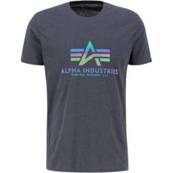 Basic T Rainbow Reflective GreyBlack