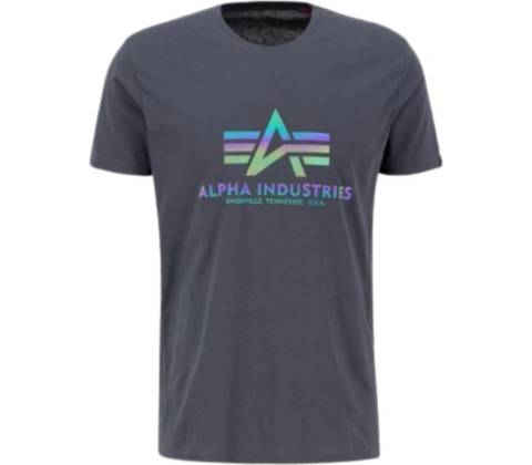 Basic T Rainbow Reflective GreyBlack