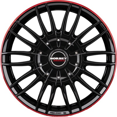 Borbet CW3 7,5x18 5x130 ET53 black gloss red ring