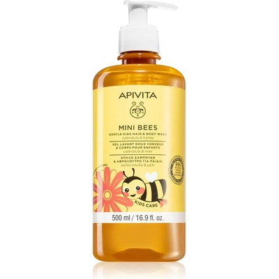 APIVITA Kids Mini Bees миещ гел за тяло и коса 500ml