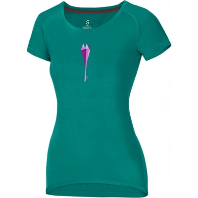 Ocún dámske tričko RAGLAN T Women Cubism Flower Peacock Blue