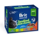 Kapsičky pre mačky Brit Premium Cat Meat Sterilised mix v omáčke Multi 1200 g 12 x 100 g