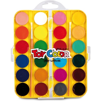 Toy Color Водни бои Toy Color 24 цвята с четка
