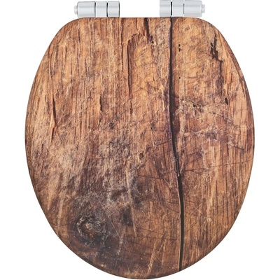 WENKO 25226100-WC седалка RUSTIC 35, 5x42, 5 cm кафява/сребриста (WE0715)